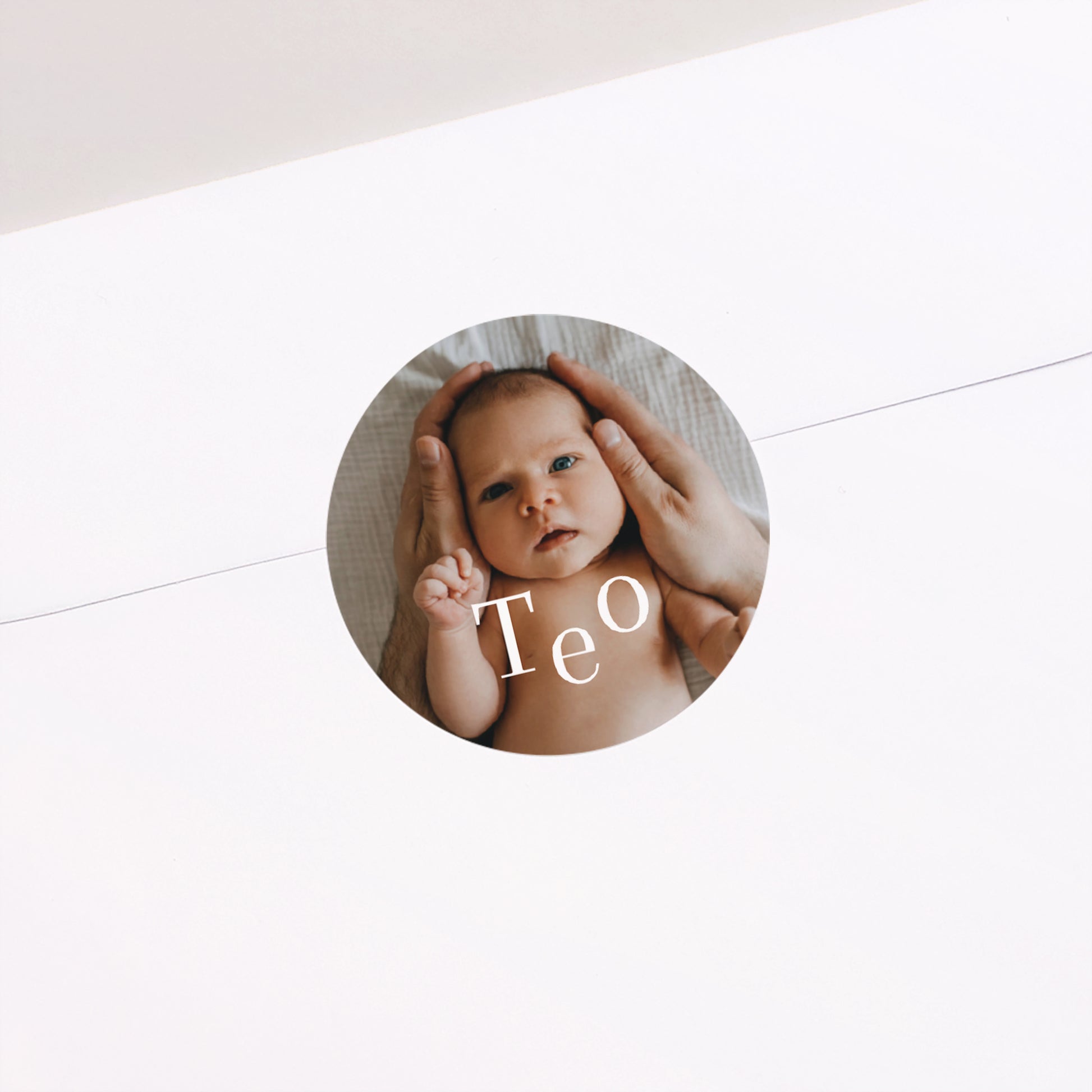 Sticker Geburt Rund Full photo foto N° 2