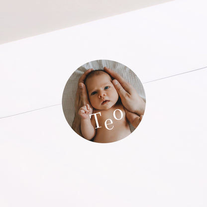 Sticker Geburt Rund Full photo foto N° 2