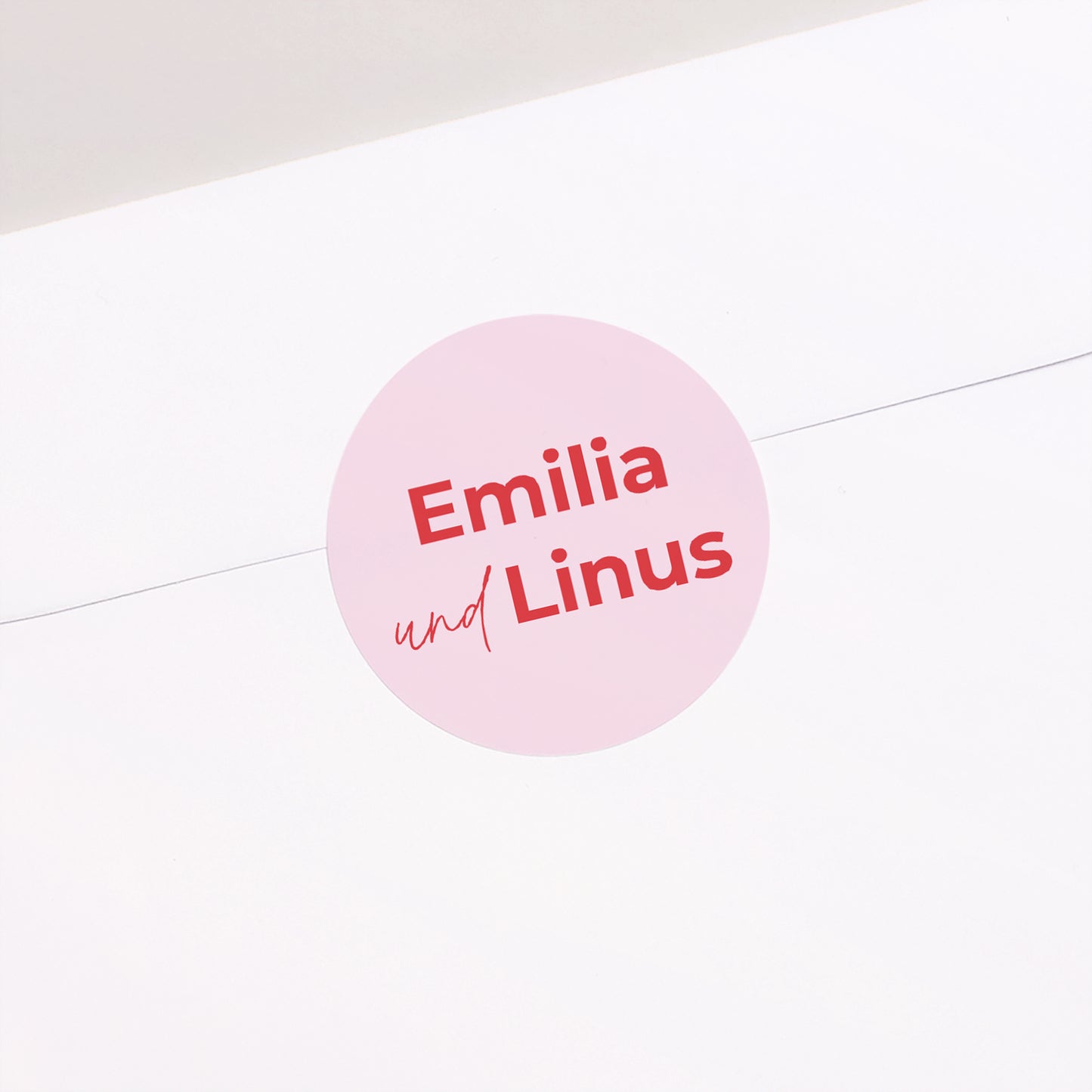 Sticker Hochzeit Rund Letterpresse foto N° 2