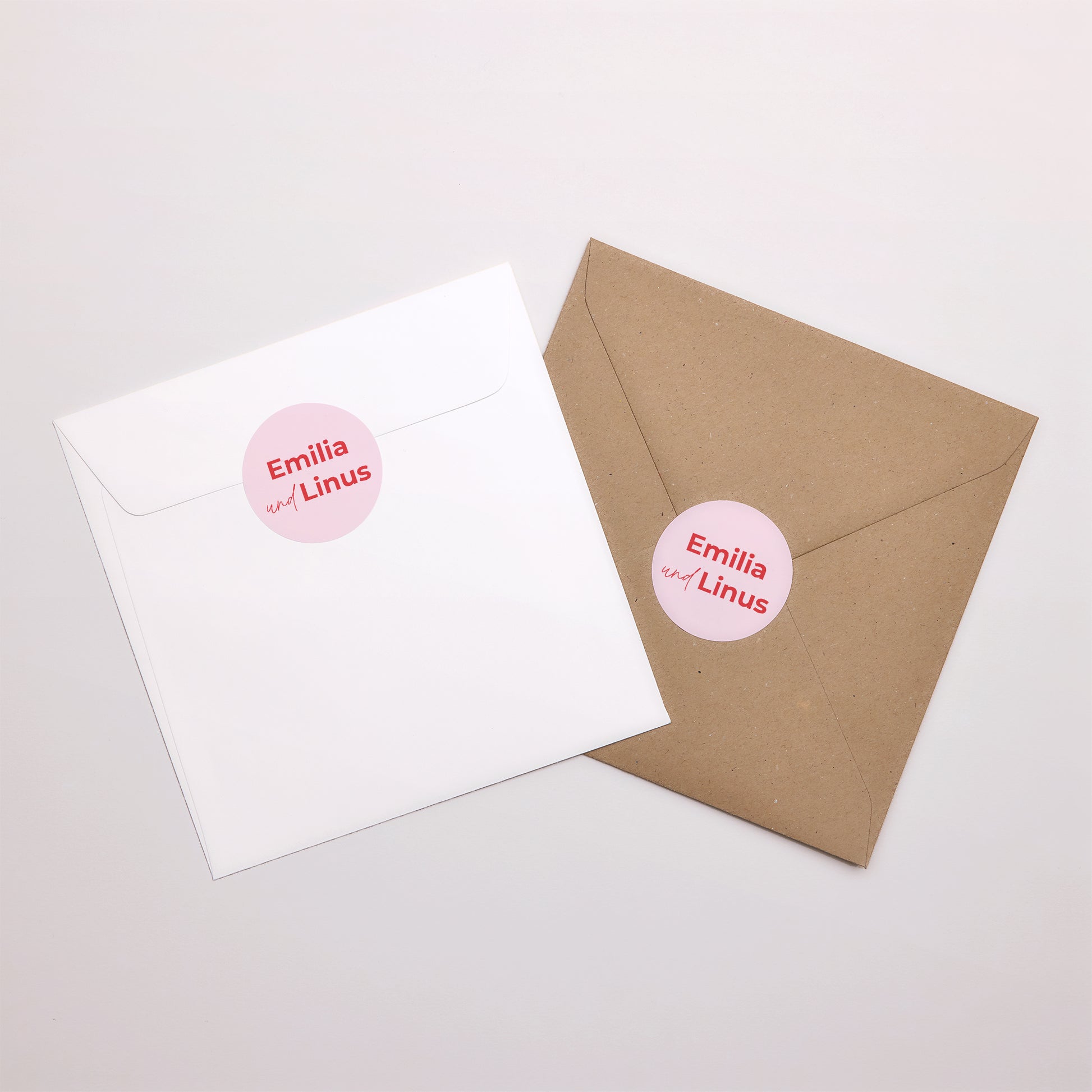 Sticker Hochzeit Rund Letterpresse foto N° 4