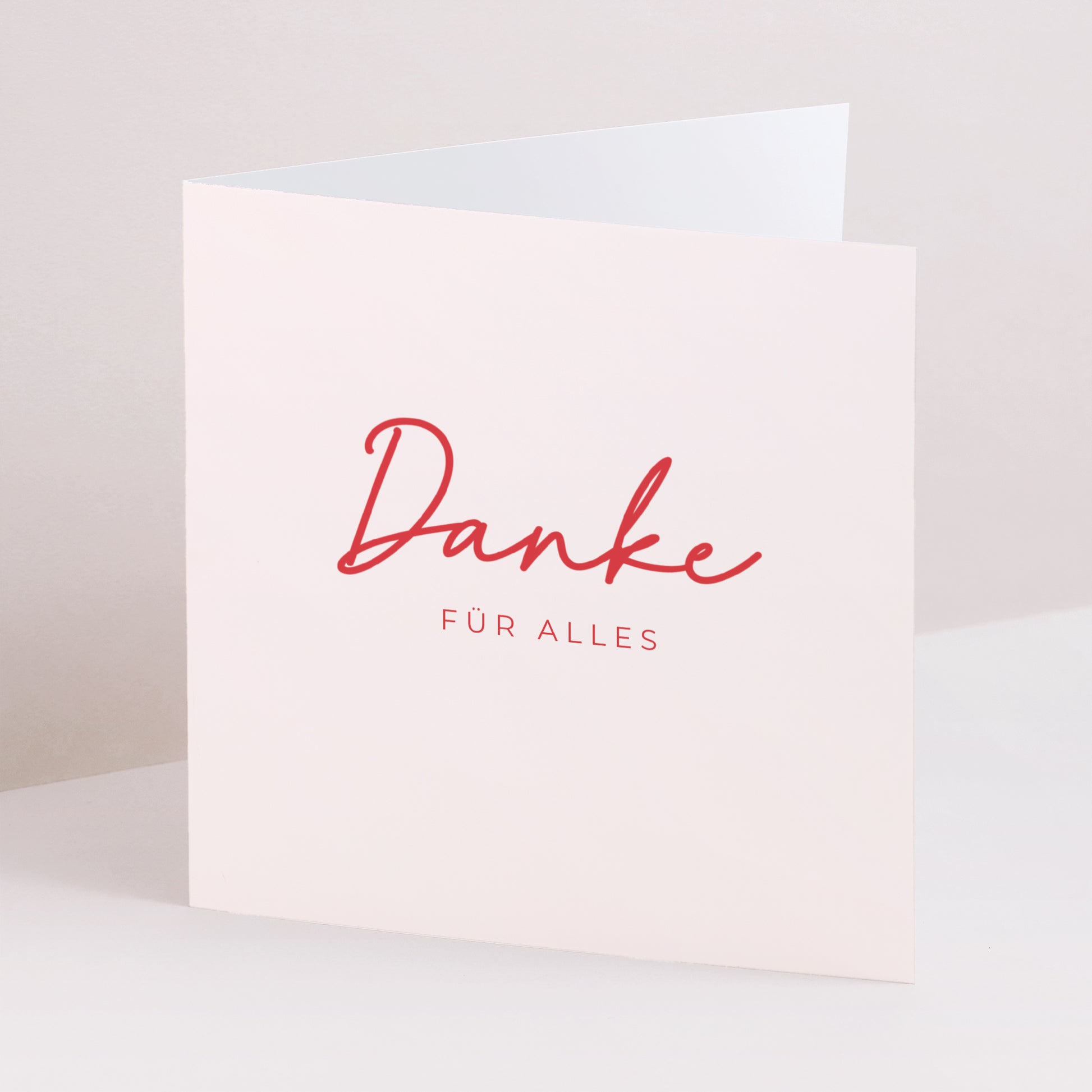 Dankeskarte Hochzeit Doppelflügelfenster Rot & Creme II foto N° 1