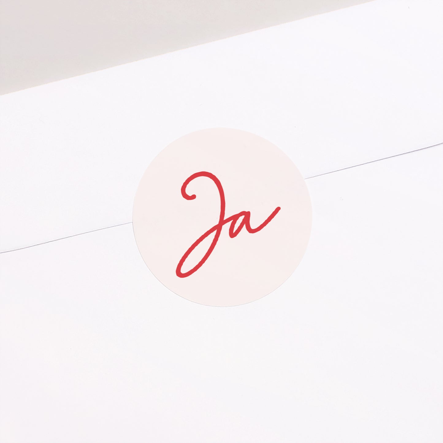 Sticker Hochzeit Rund Rot & Creme II foto N° 2
