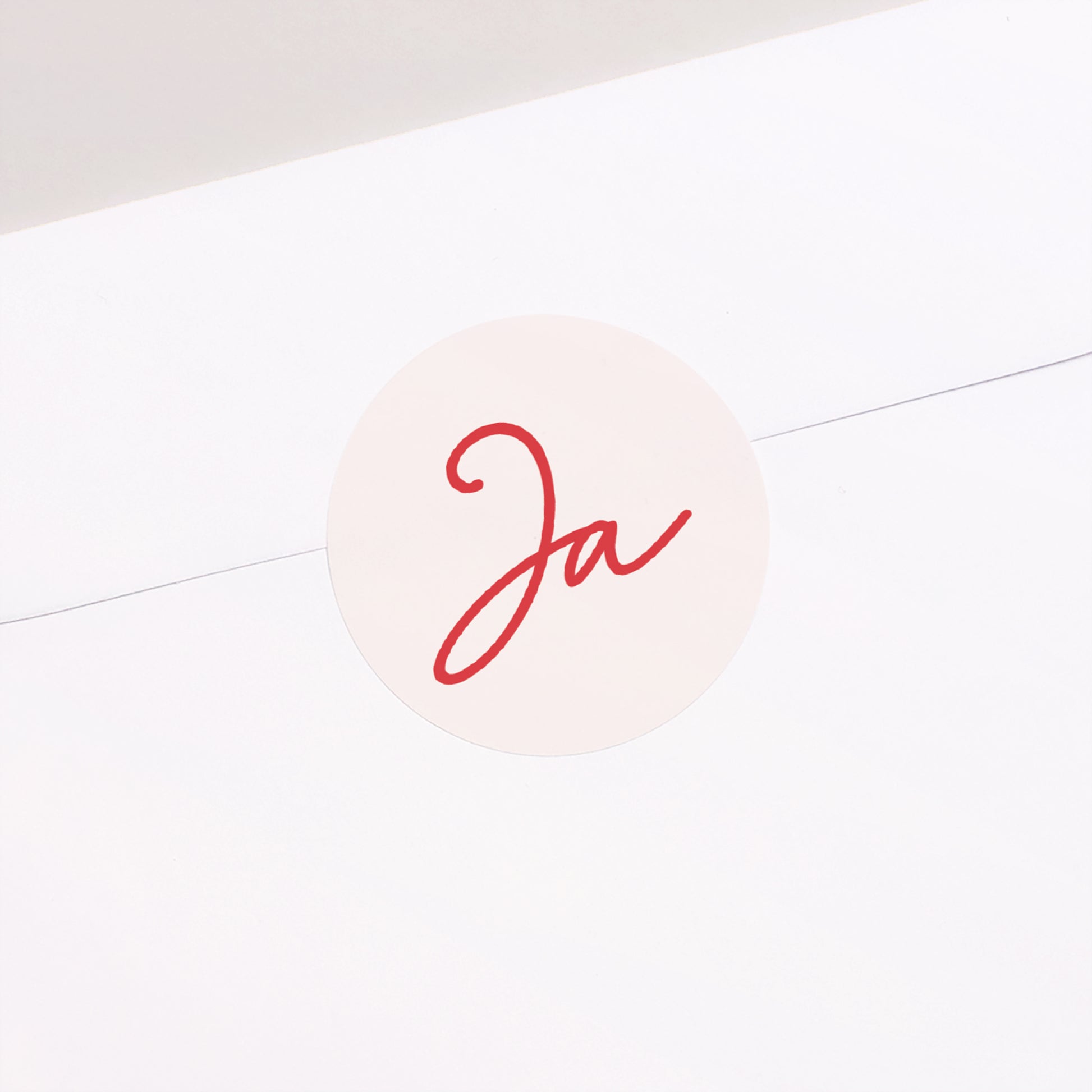 Sticker Hochzeit Rund Rot & Creme II foto N° 2