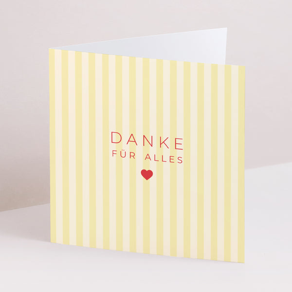 Dankeskarte Hochzeit Doppelflügelfenster Gelbe Sonne foto