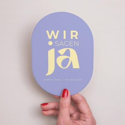 Hochzeitseinladung oval Gelbe Grafik foto N° 2