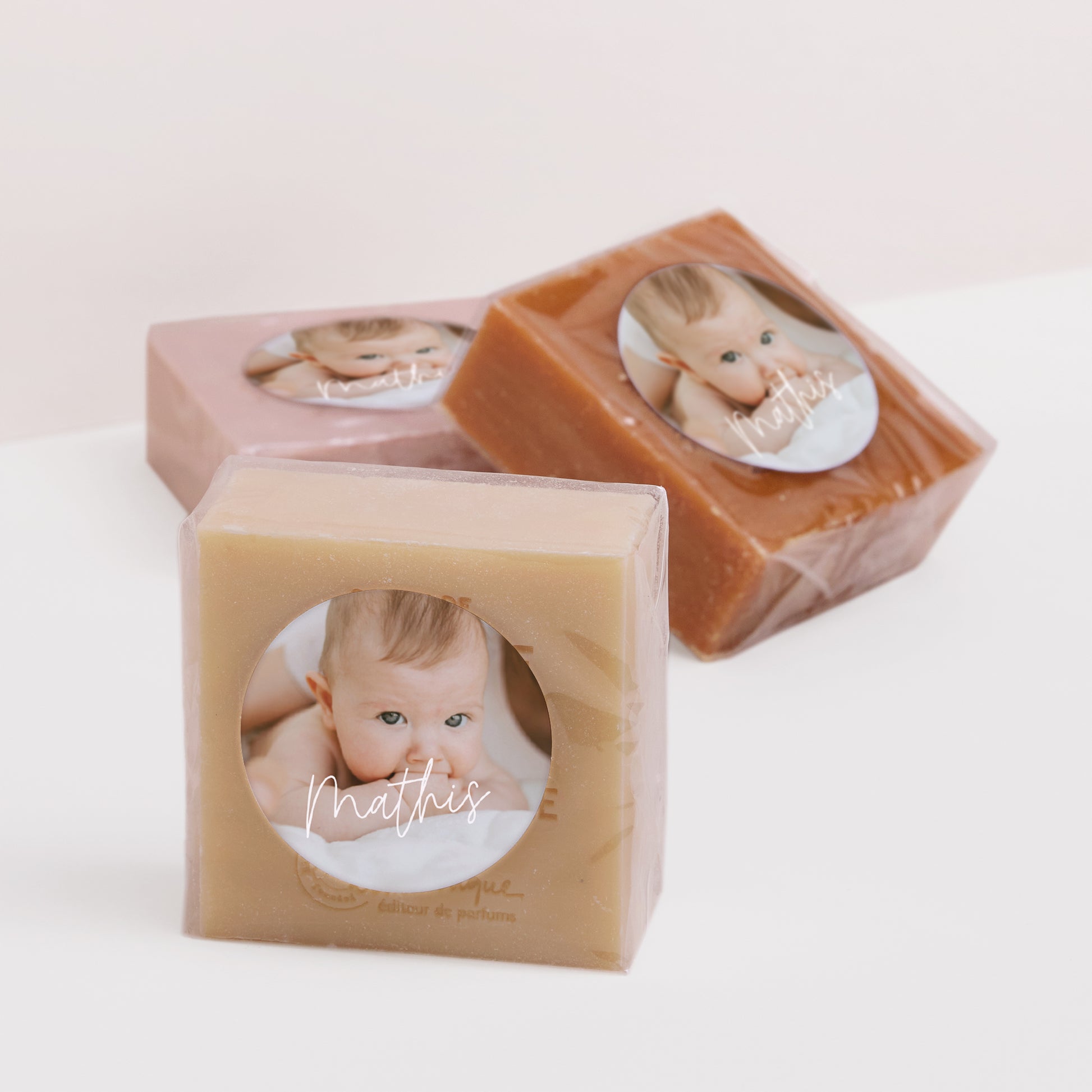 Sticker Geburt Rund single baby foto N° 3