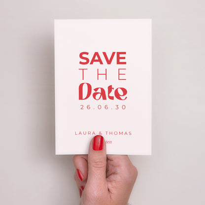 Save the date Karte Hochzeit Porträt Ja Herz. foto N° 2