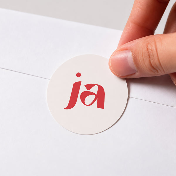 Sticker Hochzeit Rund foto