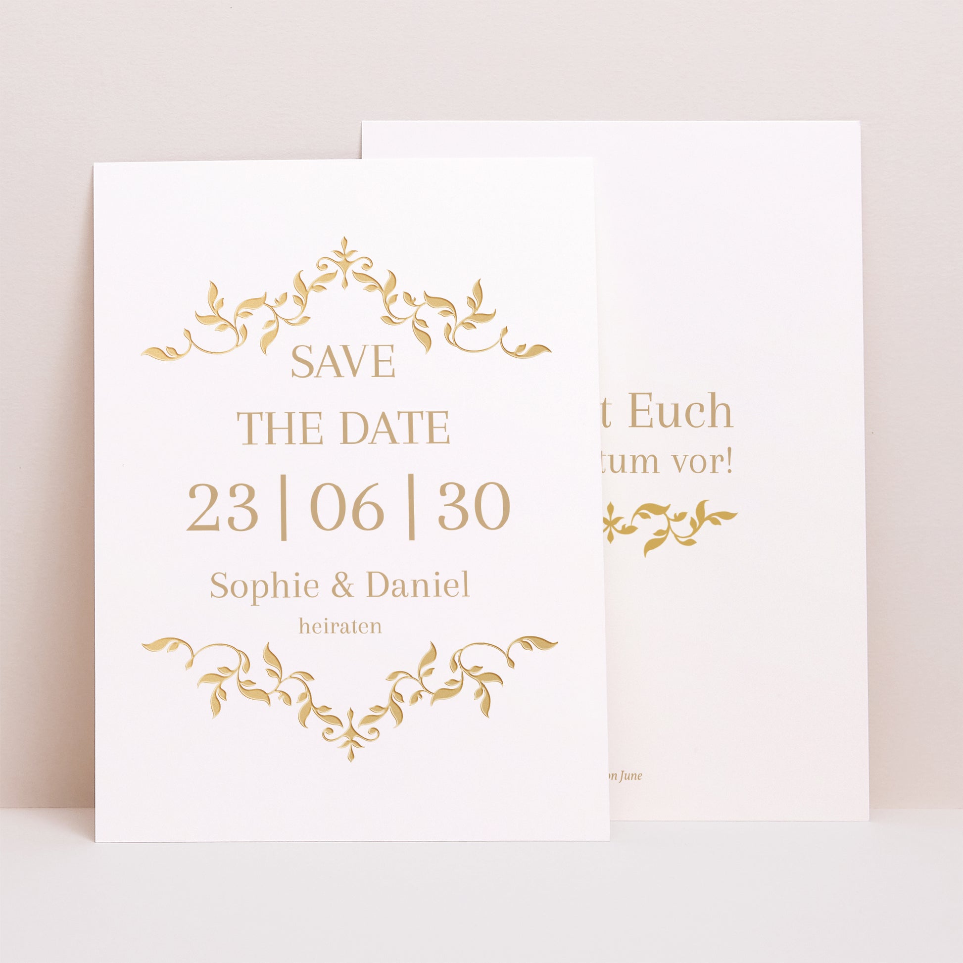 Save the date Karte Hochzeit Porträt foto N° 1
