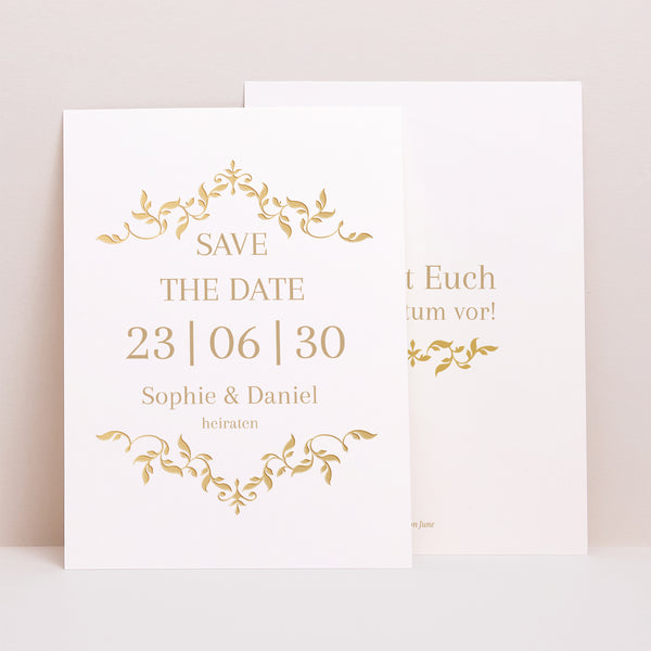 Save the date Karte Hochzeit Porträt foto