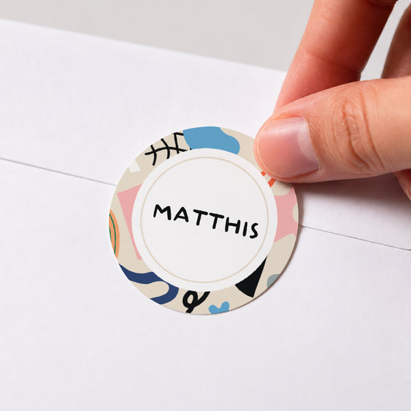Sticker Geburt Rund foto
