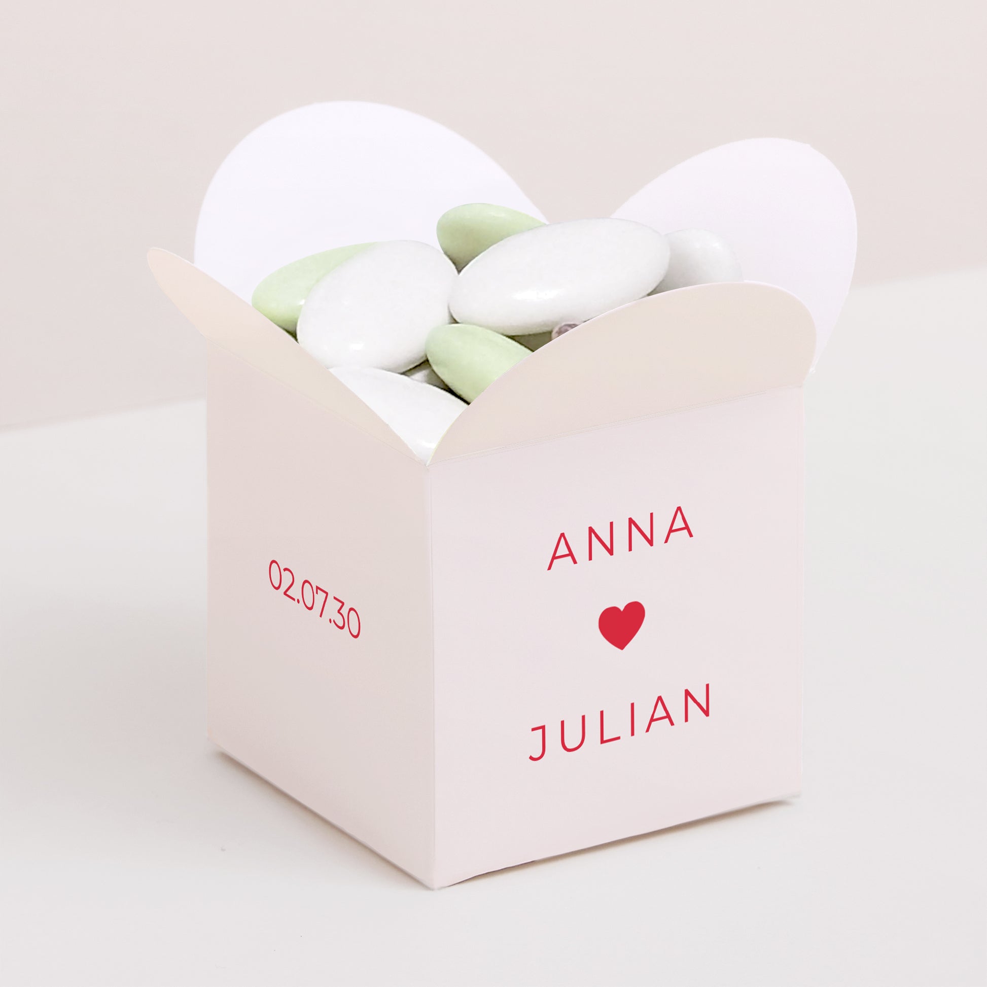 Geschenkbox Hochzeit Schmetterlingsöffnung Wir sagen ja foto N° 1