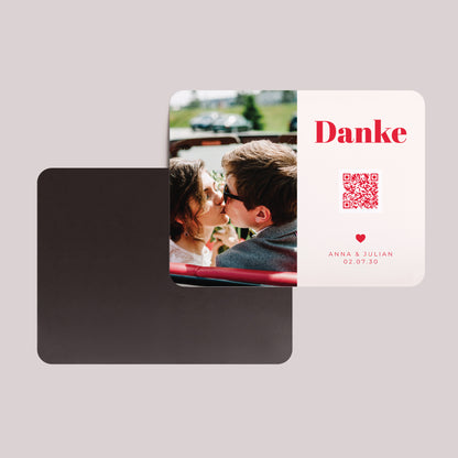 Dankeskarte Hochzeit Set von 8, magnetisch, Landschaft, rechteckige abgerundete Ecken Wir sagen ja foto N° 2