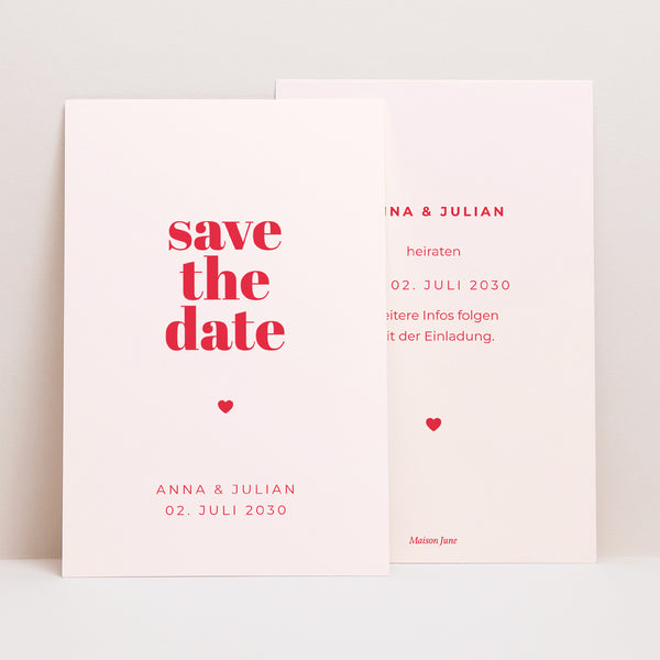 Save the date Karte Hochzeit PortraitPorträt Wir sagen ja foto