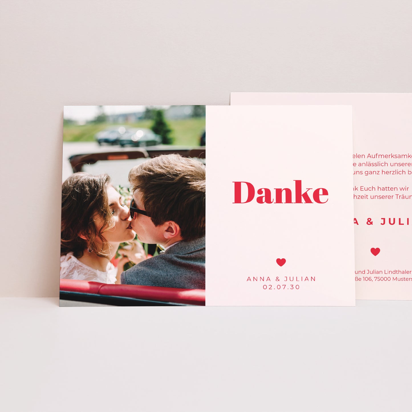 Dankeskarte Hochzeit Landschaft Wir sagen ja foto N° 1