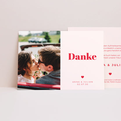 Dankeskarte Hochzeit Landschaft Wir sagen ja foto N° 1