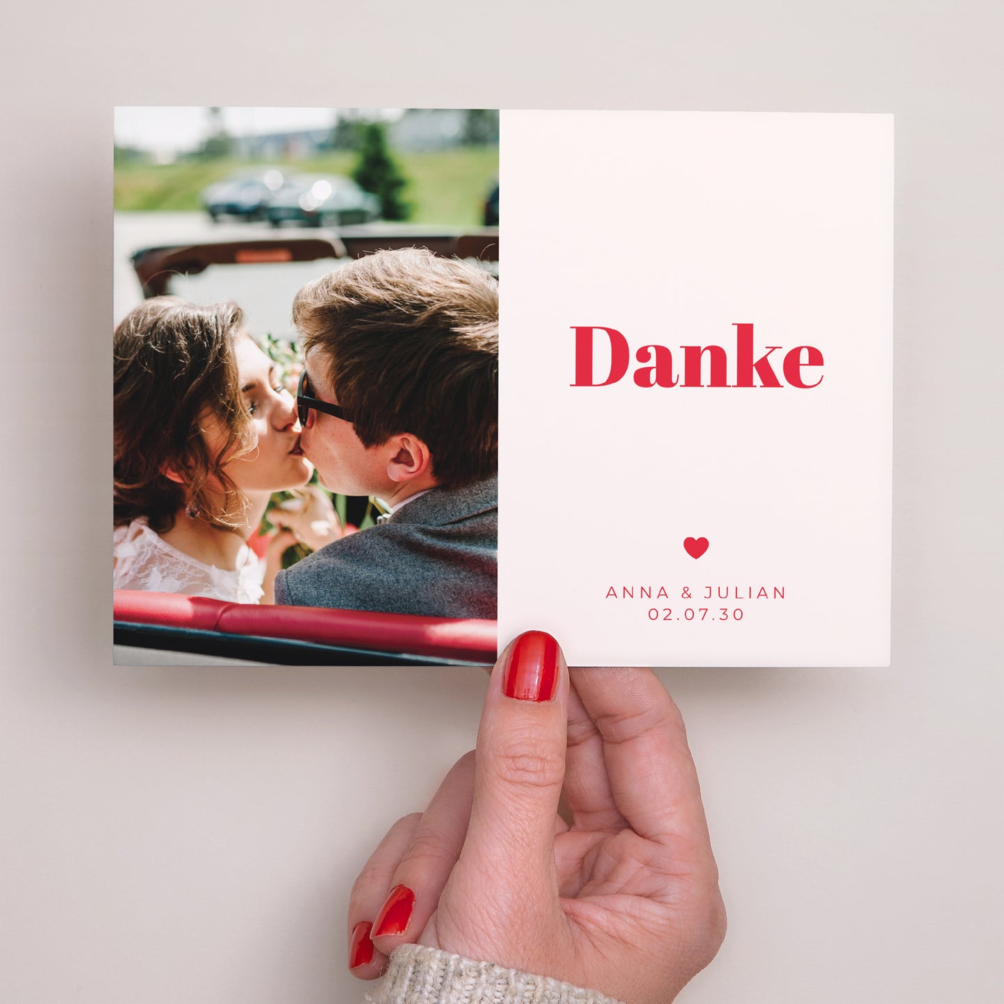 Dankeskarte Hochzeit Landschaft Wir sagen ja foto N° 2