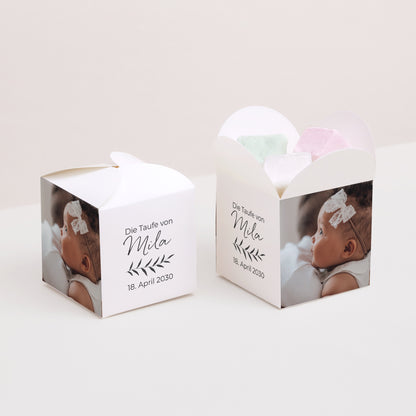 Geschenkbox Taufe Schmetterlingsöffnung Knuddell mich mit Küssen foto N° 2