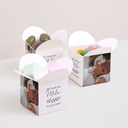 Geschenkbox Taufe Schmetterlingsöffnung Knuddell mich mit Küssen foto N° 3