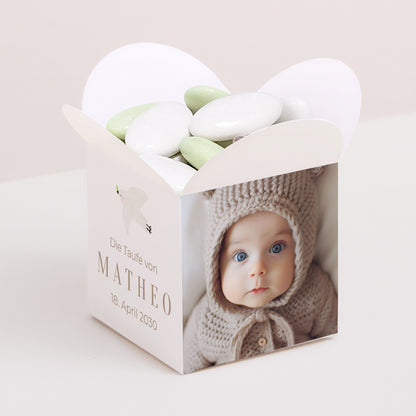 Geschenkbox Taufe Schmetterlingsöffnung Fotografisch foto N° 1