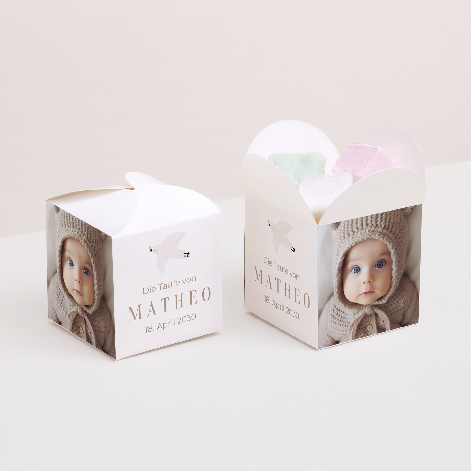 Geschenkbox Taufe Schmetterlingsöffnung Fotografisch foto N° 2