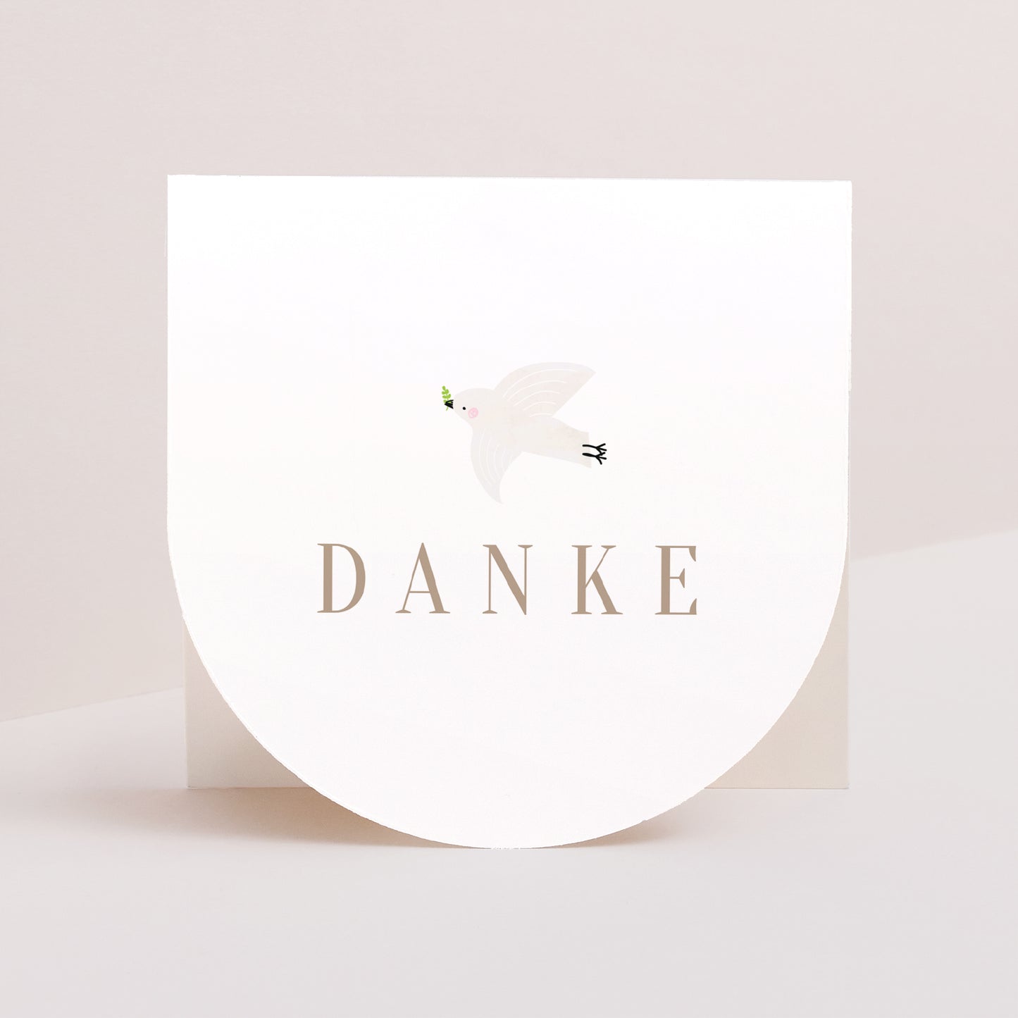 Dankeskarte Taufe Doppelflügelfensterhalbmond Fotografisch foto N° 1
