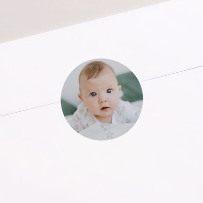 Sticker Taufe Rund Kleine Pflanze foto N° 2
