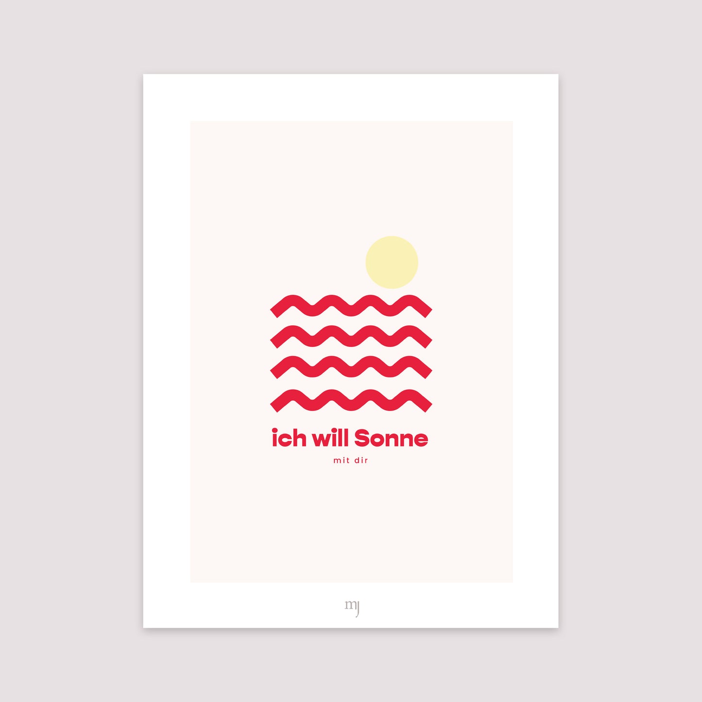 Poster Objekte Porträt Ich will Sonne mit dir. foto N° 2