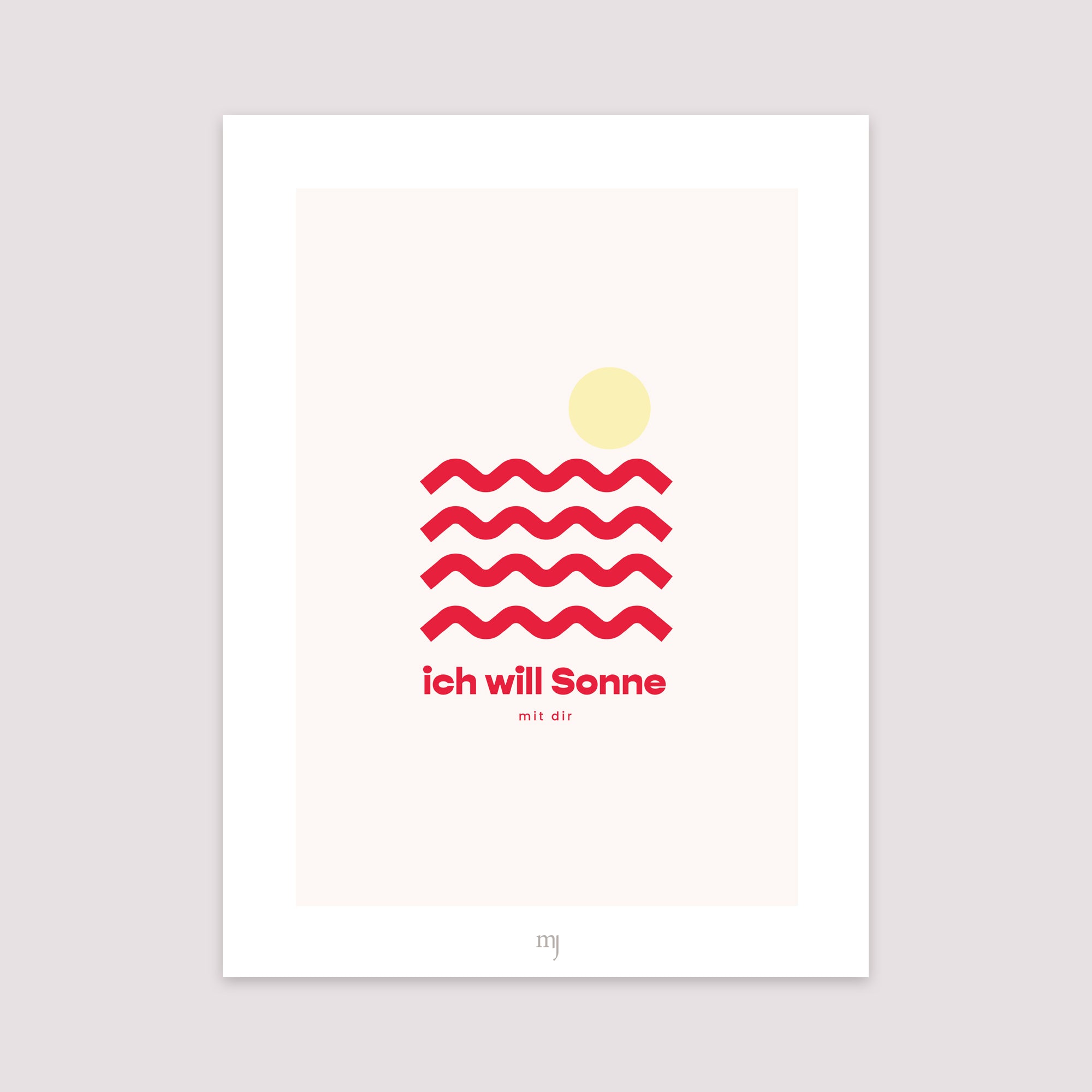 Poster Objekte Porträt Ich will Sonne mit dir. foto N° 2