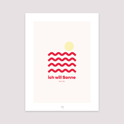 Poster Objekte Porträt Ich will Sonne mit dir. foto N° 2