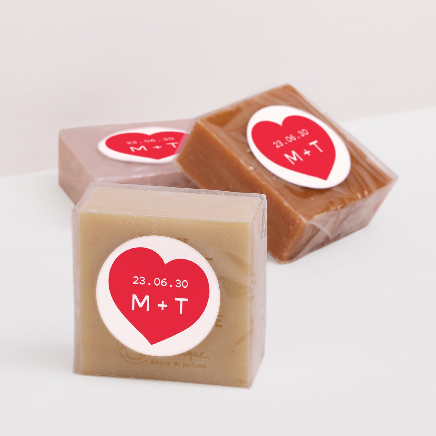 Sticker Hochzeit Rund Liebe in den Achtzigern Rot foto N° 3