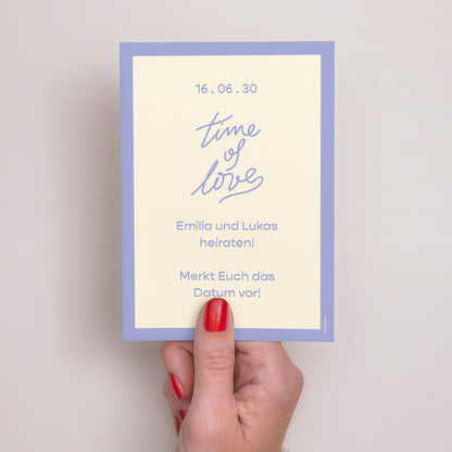 Save the date Karte Hochzeit Porträt Liebeszeit foto N° 3