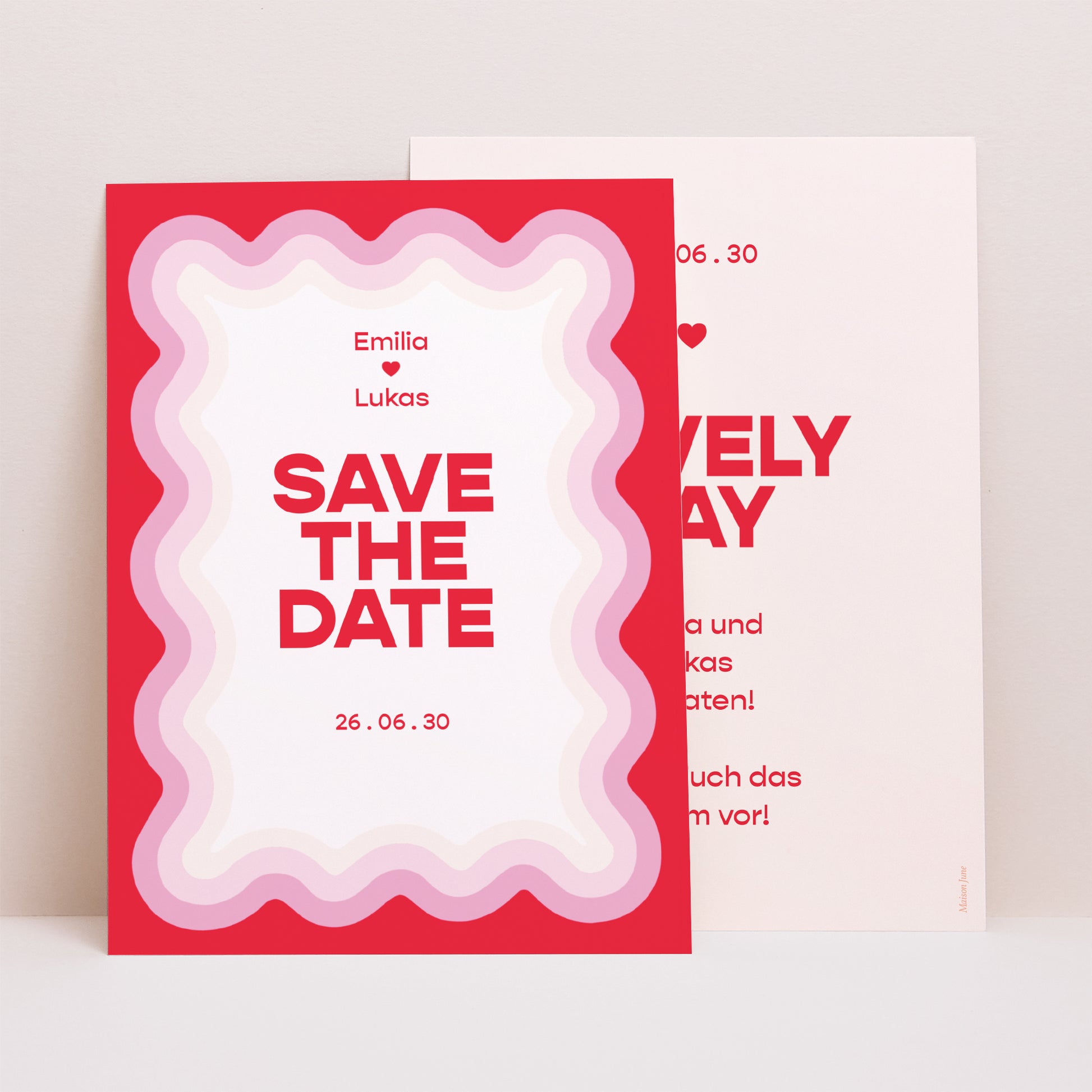 Save the date Karte Hochzeit Porträt Schöner Tag foto N° 1