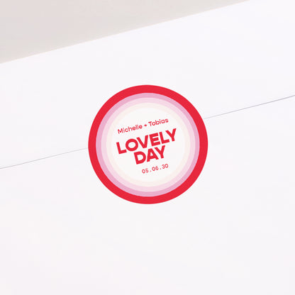 Sticker Hochzeit Rund Schöner Tag foto N° 2