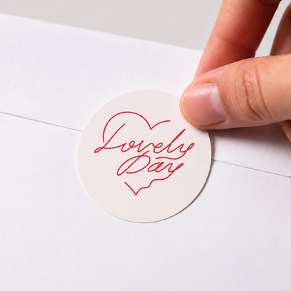 Sticker Hochzeit Rund Schöner Tag Sketch foto N° 1
