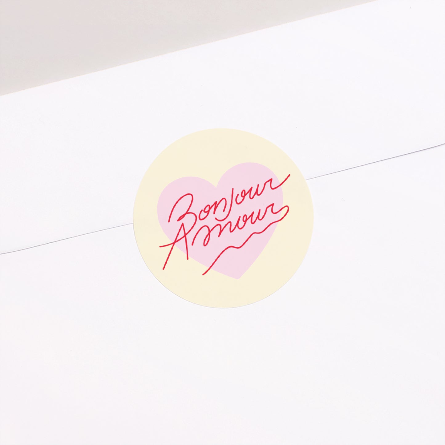 Sticker Hochzeit Rund Hallo Liebes Vanille. foto N° 2