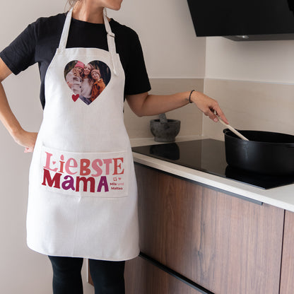 Schürze Objekte Natürliches Beige Mama Liebste II foto N° 1