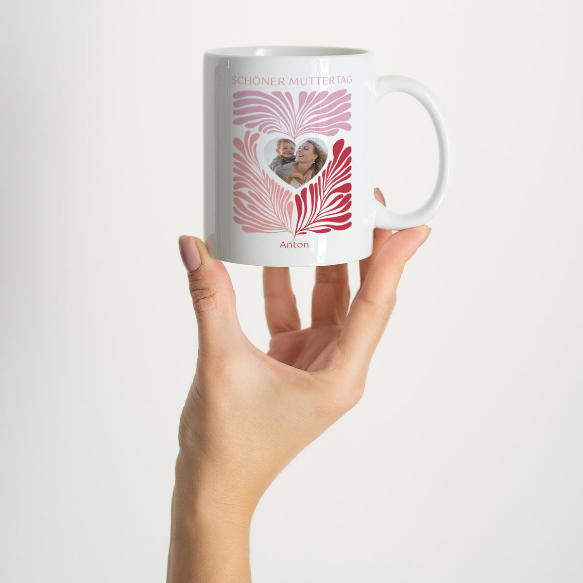 Tasse Objekte Weiß Rosa Laubwerk foto N° 2