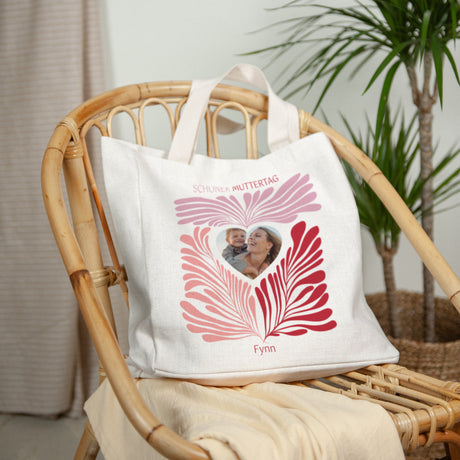 Tote bag Objekte Tragehenkel Rosa Laubwerk