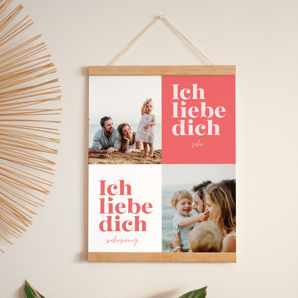 Poster Objekte Porträt Ich liebe dich, Mama. foto