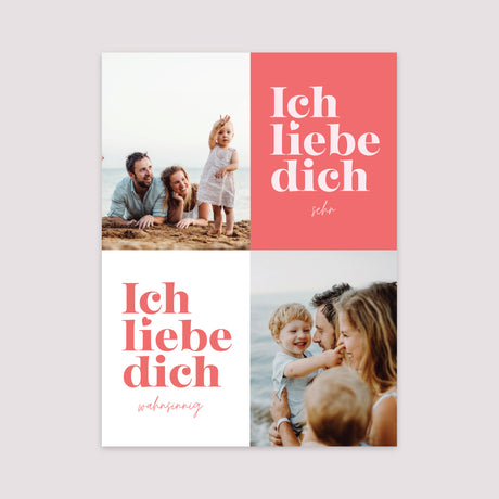 Poster Objekte Porträt Ich liebe dich, Mama.