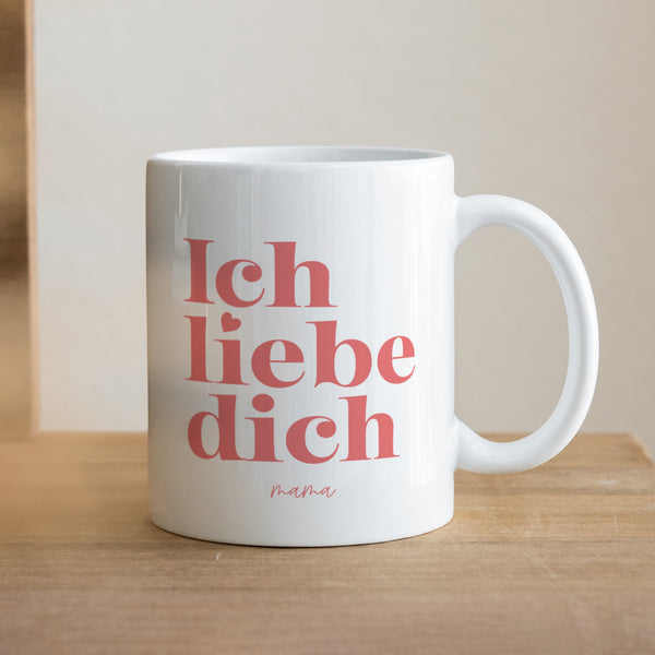 Tasse Objekte Weiß Ich liebe dich, Mama. foto