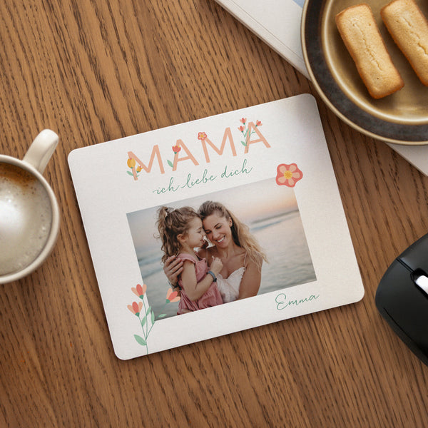 Mousepad Objekte Rechteck Liebende Mutterblume foto