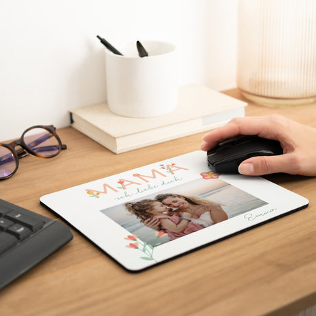 Mousepad Objekte Rechteck Liebende Mutterblume