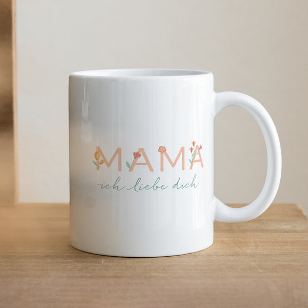 Tasse Objekte Weiß Liebende Mutterblume foto