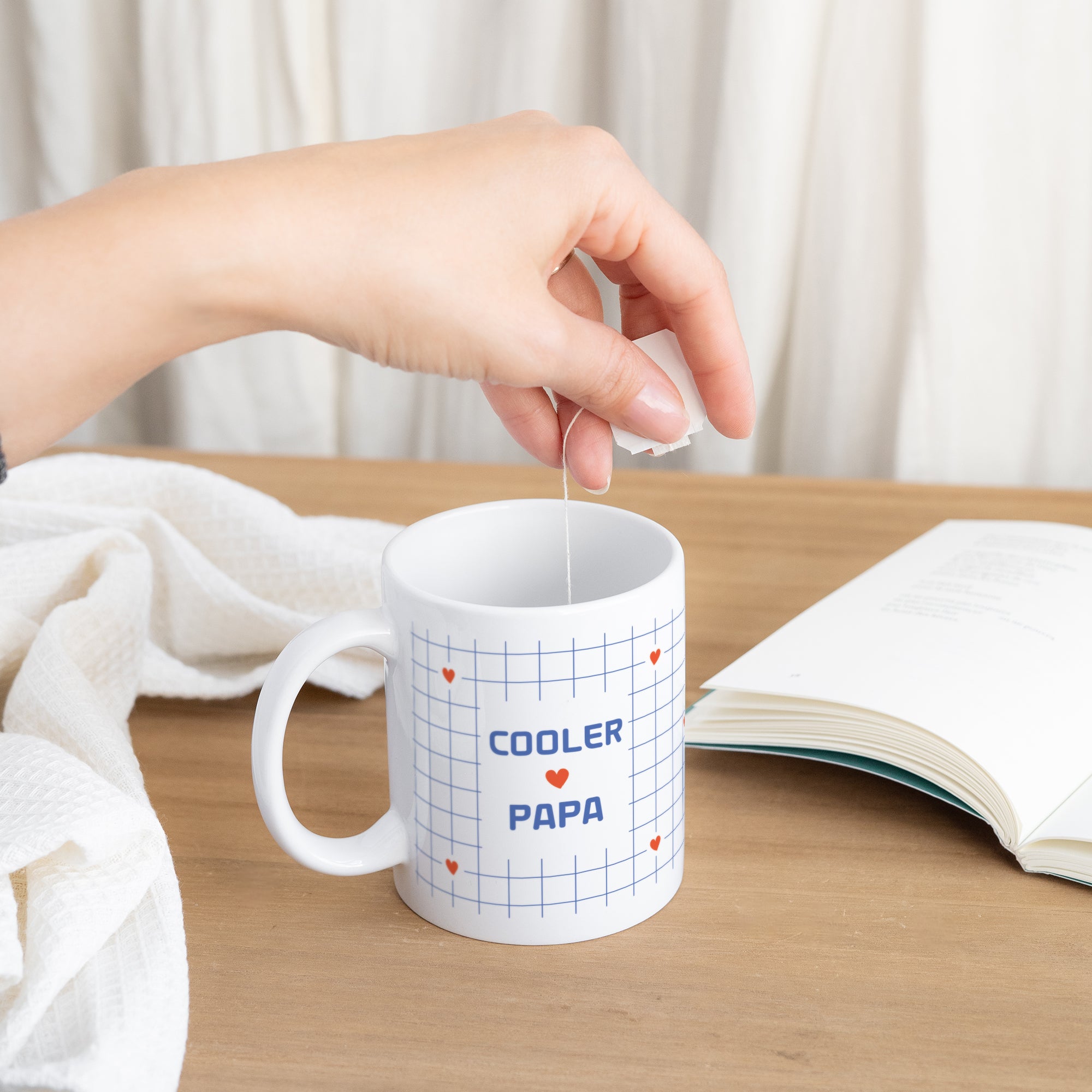 Tasse Objekte Weiß Cooler Papa foto N° 3