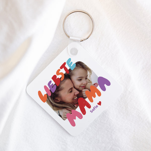 Schlüsselanhänger Objekte Quadrat Mama der Liebe III foto