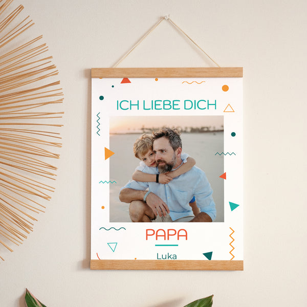 Poster Objekte Porträt Ich liebe dich Papa. foto