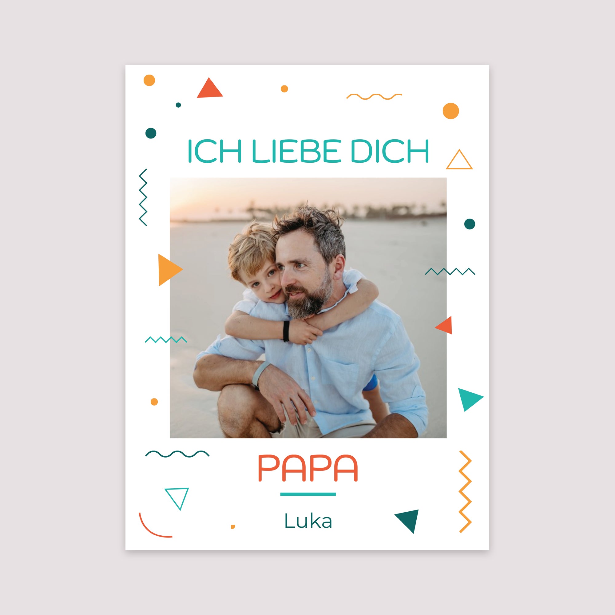 Poster Objekte Porträt Ich liebe dich Papa. foto N° 2