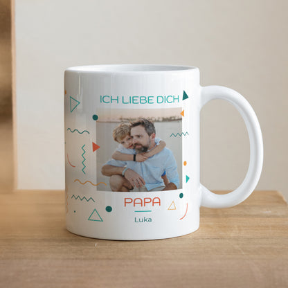 Tasse Objekte Weiß Ich liebe dich Papa. foto N° 1
